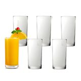 Jogo De 6 Copos De Vidro Londres 240ml Agua Suco Praticasa