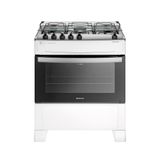 Fogão 5 Bocas Branco Com Mesa Inox Atlas Atenas Bivolt
