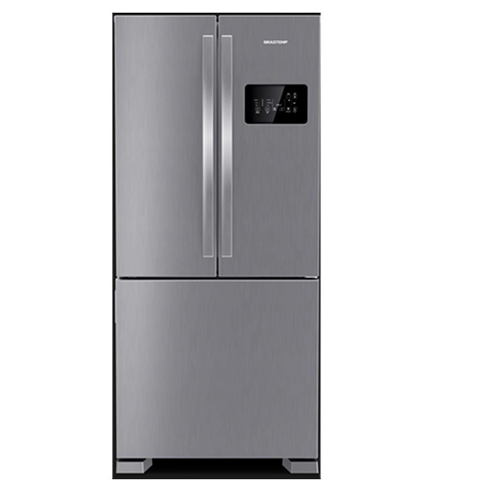 Refrigerador French Door Brastemp De 3 Portas Frost Free Side Inverse Com 554l Inox - Bro85ak