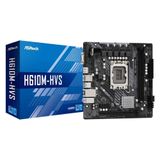 Placa Mãe Asrock Lga1700 H610m-hvs 2xddr4 3200 Dimm 64gb, 2xusb 3.2, 4xusb 2.0, 4xsata, Hdmi, Vga