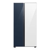 Refrigerador Bespoke Side By Side Samsung Frost Free Com 590 Litros Clean Navy E Clean White - Rs60cb76