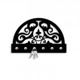 Porta Chaves Em Mdf 6 Mm Laminado Preto - Arabesco 01
