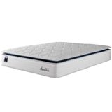 Colchão Casal Molas Ensacadas Com Pillow Sevilha 138x188x33cm Branco/cinza Hellen-suporta Até 150kg Por Pessoa Branco