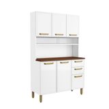 Cozinha Compacta De Aço 6 Portas 2 Gavetas Bella Bertolini Branco