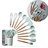 Conjunto Utensílios Profissional 12 Peças Cozinha Silicone