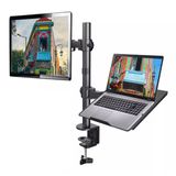 Suporte Duplo Articulado De Mesa Para Monitor E Notebook Bmg-33