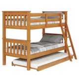 Treliche Solteiro Juvenil Com Escada Móvel Joy P05 Mel Acetinado - Mpozenato
