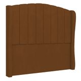 Cabeceira Casal King Cama Box 195cm Glenda I02 Veludo Terracota - Mpozenato