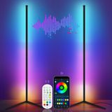 Luminária De Chão De Canto Tghtgh Led, Pacote Com 2, 16 Milhões De Cores