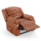 Poltrona Do Papai Reclinável Pietra Power Touch Massagem Fh9 Pu Caramelo Brilho - Mpozenato