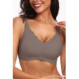 Barra Vertvie Seamless Scalloped Push Up Wireless Grey Xxl