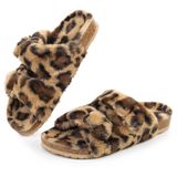 Chinelo Feminino Fitory, Bico Aberto, Pele De Coelho Sintética, Leopardo 11