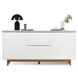 Buffet Aparador Para Sala De Jantar 163cm Flow Branco - Ej Móveis