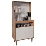 Armário De Cozinha 2 Portas Cantinho Do Café 70cm Bella M24 Freijó/branco - Mpozenato
