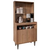Armário De Cozinha 2 Portas Cantinho Do Café 70cm Bella M24 Freijó - Mpozenato