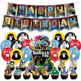 Suprimentos Para Festas De Aniversário Mc Ttl Gorilla Tag Com Banner E Chapéu