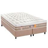 Conjunto Box Queen: Colchão Molas Castor Ensacadas Silver Star Air + Base Crc Suede Clean (158x198)