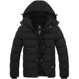 Casaco De Inverno Wantdo Masculino Acolchoado Bubble Windproof Jaqueta Preta