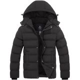 Jaqueta Acolchoada Masculina Wantdo De Inverno Com Capuz Removível Cinza 2gg