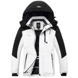 Jaqueta De Esqui Wantdo Masculina Com Capuz Rain Winter Snow Parka Branca E Preta L
