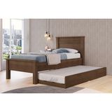 Cama Solteiro Barcelona C/ Auxiliar Cacau - Conquista
