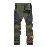 Calças De Inverno Magcomsen, Quentes, Impermeáveis, Forradas De Lã, Verdes Para Homens