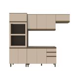 Cozinha Modulada 4 Peças Sem Tampo Connect Henn Duna/cristal