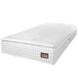 Colchão Solteiro Espuma D33 Pillow Top Van Gogh 88x188x24cm Branco Hellen - Suporta Até 120 Kg