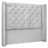 Cabeceira Casal Queen Cama Box 160cm Louise S06 Linho Grigio - Mpozenato