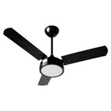 Ventilador De Teto Tron Citrino Led 3 Pás Preto 127v Tron