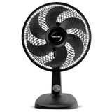 Ventilador De Mesa 30cm Turbo Compact Com 6 Pás B94401862 Mallory Preto Com Grafite 220v
