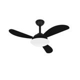 Ventilador Teto Preto Fly 3 Pás Turbo Silencioso Ventax 220v