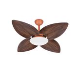 Ventilador Teto Winds Cobre Potente 4 Pás Imbuia Ventax 220v