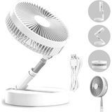 Ventilador Dobrável Portátil De Mesa Silencioso Usb Controle