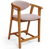 Banqueta Baixa Para Cozinha Sala De Jantar Bancada Cecília L02 Bouclê Rosê - Lyam Decor