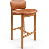 Banqueta Alta Para Cozinha Sala De Jantar Bar Dara L02 Couríssimo Camel - Lyam Decor