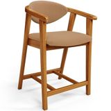 Banqueta Baixa Para Cozinha Sala De Jantar Bancada Cecília L02 Bouclê Mostarda - Lyam Decor