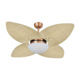 Ventilador De Teto Kovalski Cobre 4 Pés Palmae Natural 220v