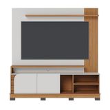 Estante Home Jurerê 1.8 Off White Matte Freijó Para Tv Até 75 - Colibri Off White Matte Freijó