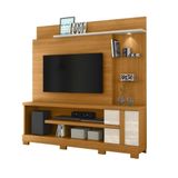 Estante Home Theater Alan Para Tv Até 55 Com Pés Polegadas 1 Porta Cor Cinamomo E Off White - Madetec Móveis
