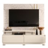 Estante Home Theater New Apolo Calacata Off White Para Tv Até 75 Com Pés - Madetec Calacata Off White