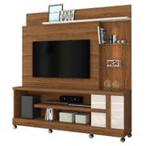 Estante Home Theater Alan Naturale Off White Para Tv Até 55 Com Rodízios - Madetec Naturale Off White