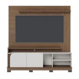 Estante Home Jurerê 1.8 Amêndoa Off White Matte Para Tv Até 75 - Colibri Amêndoa Off White Matte