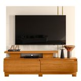 Estante Home Theater New Apolo Cinamomo Off White Para Tv Até 75 Com Pés - Madetec Cinamomo Off White