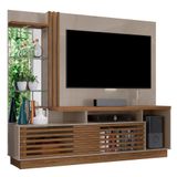 Estante Home Theater Frizz Plus Fendi Naturale Para Tv Até 60 - Madetec Fendi Naturale