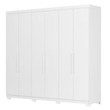 Guarda Roupa Venice 6 Portas, 2 Gavetas E 4 Cabideiros Branco Com Pés - Demóbile Branco