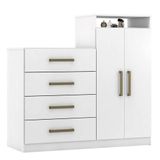 Cômoda Áurea 2 Portas E 4 Gavetas Branco - Demóbile Branco