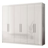 Guarda Roupa Venice 6 Portas, 4 Gavetas E 4 Cabideiros Branco - Demóbile Branco
