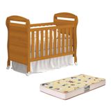 Berço Mini Cama Danny Savana Com Colchão D18 De 10cm - Reller Móveis Savana