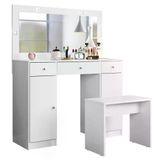Penteadeira Camarim Carisma Com Banqueta Branco - Demóbile Branco
